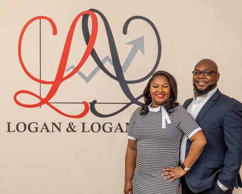 Willie and Ericka Logan, founders of Logan &amp; Logan, LLC Management and Accounting Services.