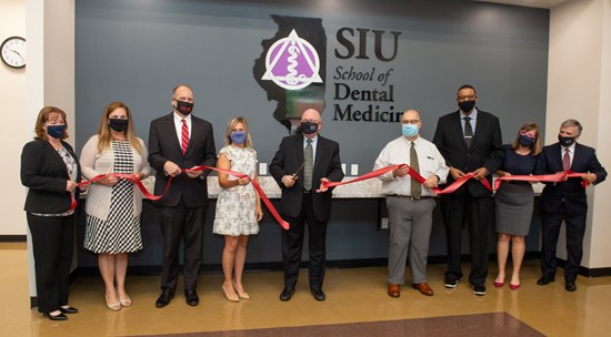 A ribbon cutting ceremony marked the grand opening of the Advanced Care Clinic at the SIU School of Dental Medicine in Alton. 