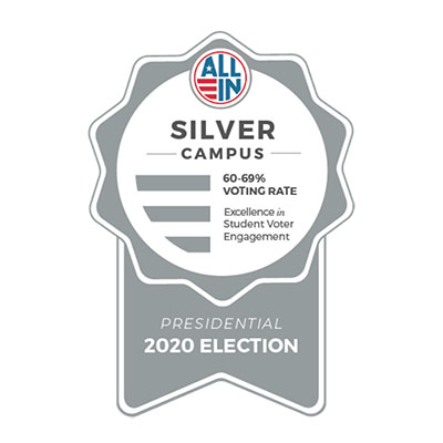 ALL IN Campus Democracy Silver Seal.