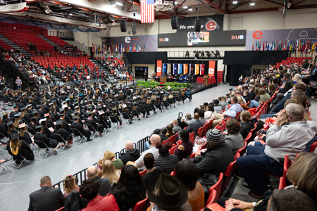 Commencement Ceremony in the Vadalabene Center.