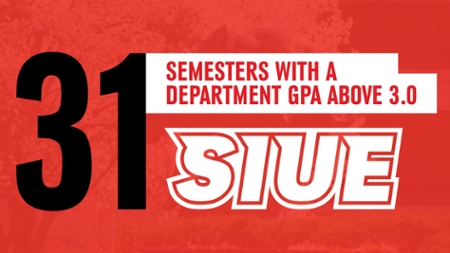 SIUE Cougars Achieve 31 Semesters with a Department GPA Above 3.0