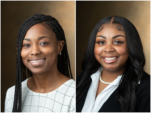 SIUE public health majors (L-R) Jordan Washington and Kendyll Hansbro serve as college ambassadors for the Black Girl Health Foundation.