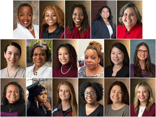 SIUE’s The Hub celebrated 17 Phenomenal Women. Honorees are pictured in alphabetical order left to right, top to bottom.