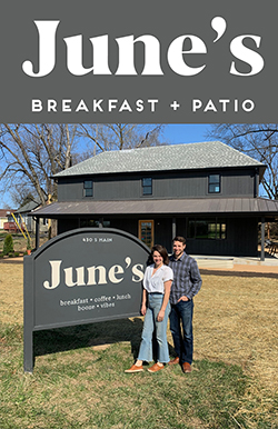 June’s Breakfast + Patio owners Liz Lingelbach Welzbacher and Johnathan Welzbacher. 