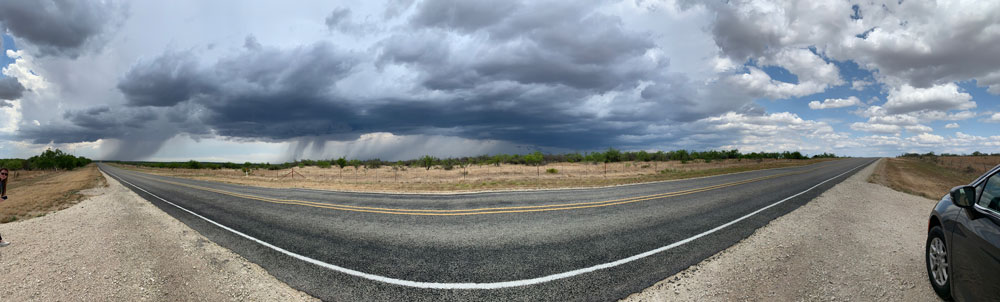 View of storm chasing trip.
