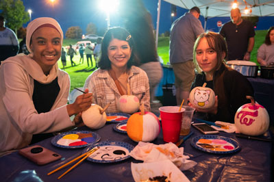 The Fall Fest gave students an opportunity to paint pumpkins.