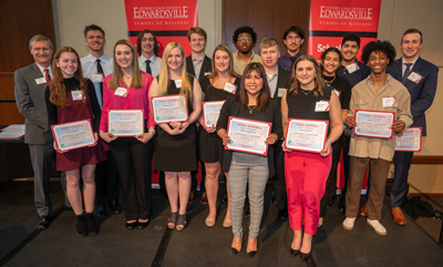 SIUE School of Business recipients of the Homer L. &amp; Helen L. Cox Scholarship. 