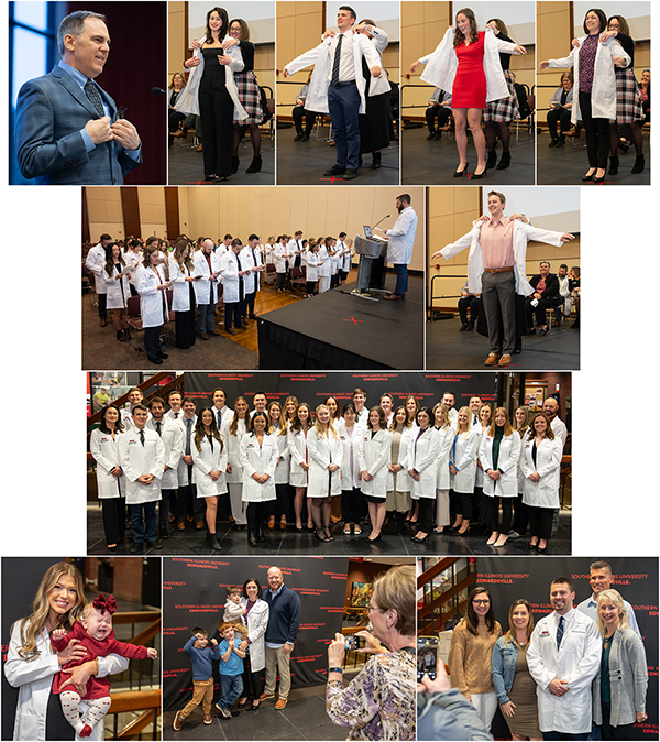 Multiple Photos of School of Nursing Anesthesia White Coat Ceremony