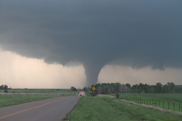 Tornado photographed by storm spotter Dr Alan W Black