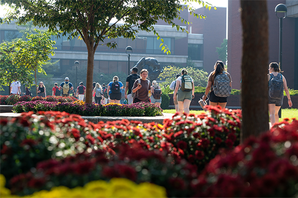 SIUE Students on Stratton Quad