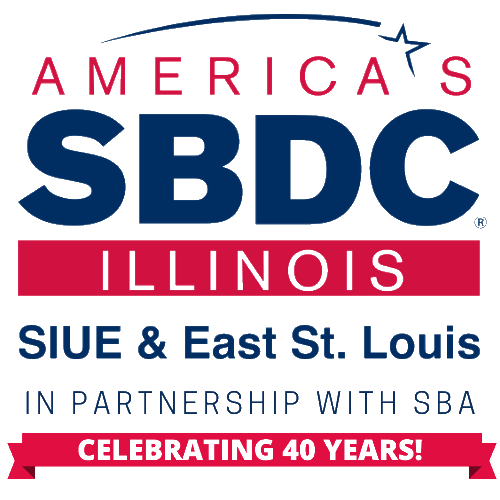 This is the logo for the SBDC. It has a star and text signifying its 40 year anniversary.