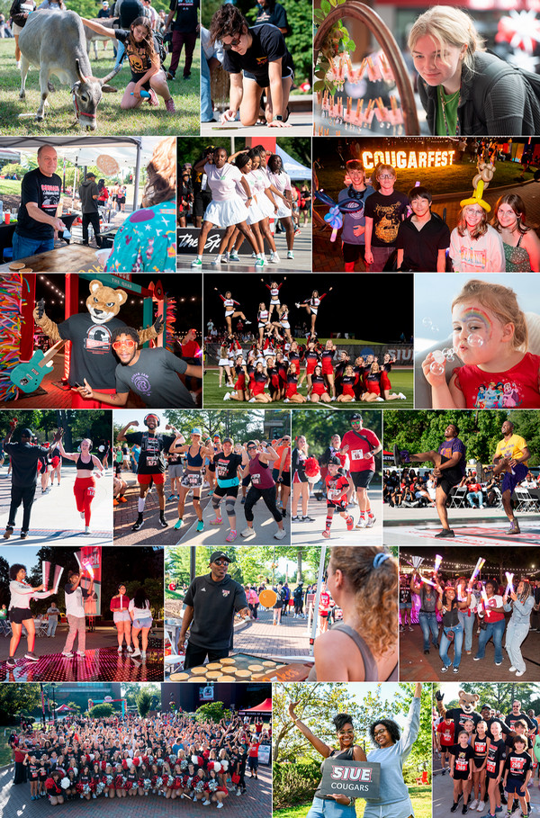 A composite of all the activities from SIUE Homecoming and Family weekend