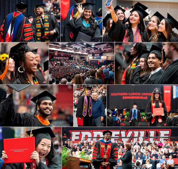 Collage of celebratory commencement photos