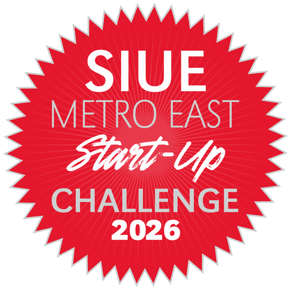 SIUE Metro East red 2026 Start-up Challenge Badge