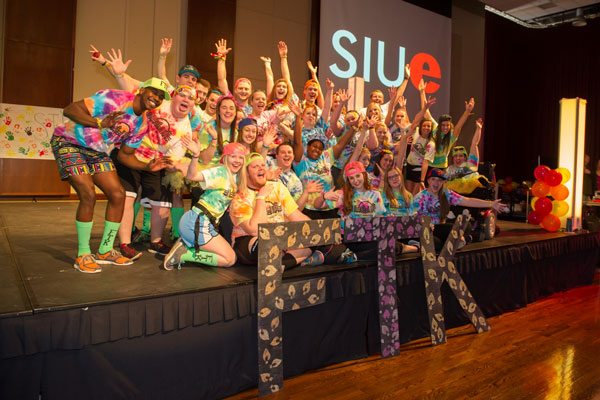 SIUE students participating in the dance marathon