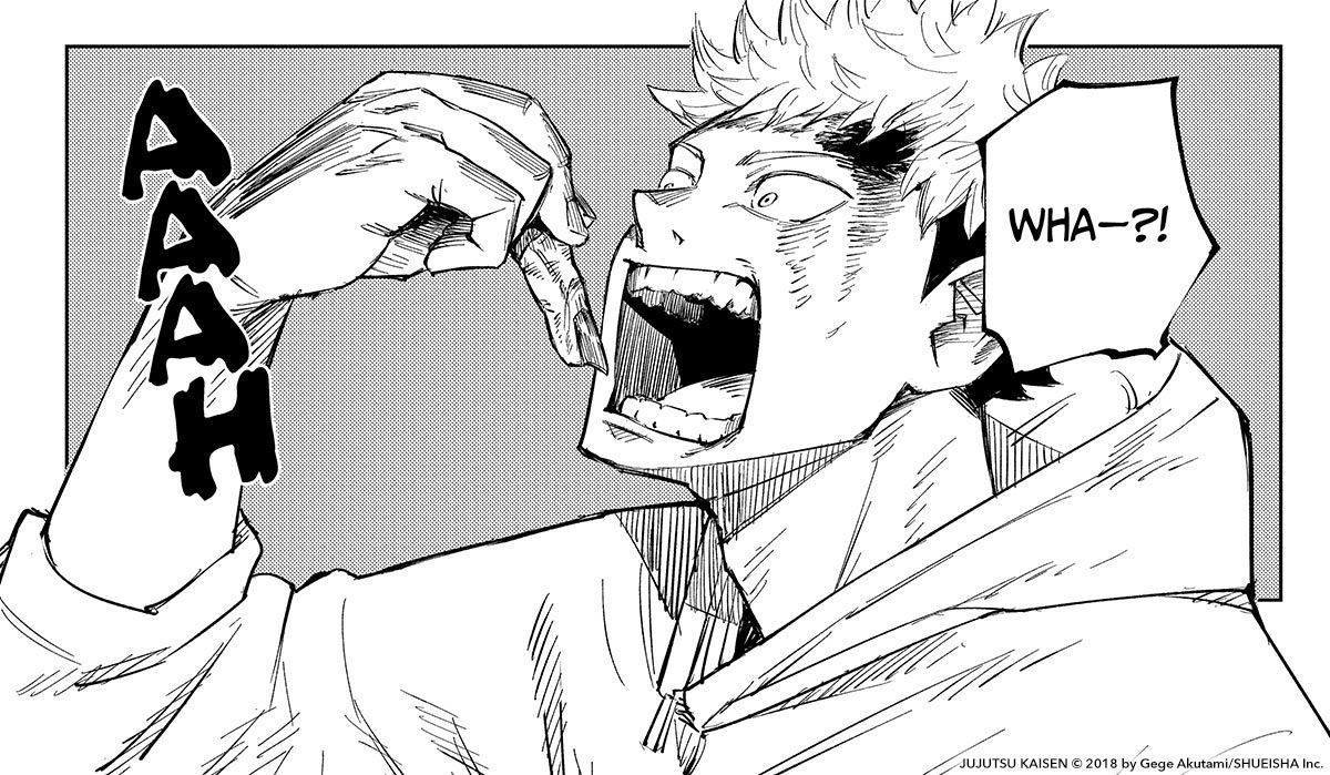 Jujutsu Kaisen img Yuuji eats