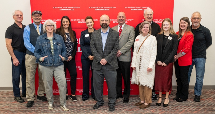 SIUE Chapter of SUAA sponsored of visit from Rep Schmidt and tour of the SIUE Health Sciences Building