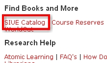 SIUE catalog