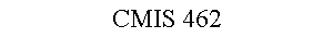 CMIS 462