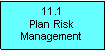 Text Box: 11.1Plan Risk Management