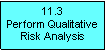 Text Box: 11.3Perform Qualitative Risk Analysis