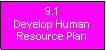Text Box: 9.1Develop Human Resource Plan