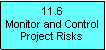 Text Box: 11.6Monitor and Control Project Risks