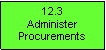 Text Box: 12.3Administer Procurements