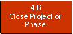 Text Box: 4.6 Close Project or Phase