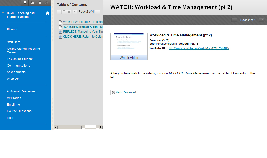 Time Management: Watch Video part 2