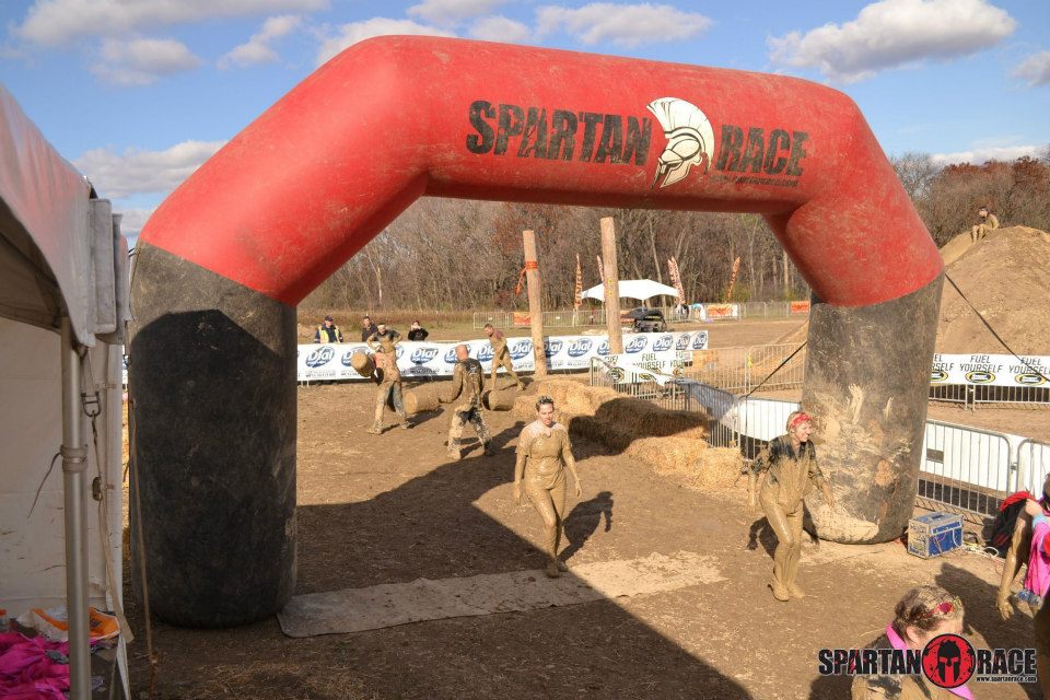 Finish line of a Spartan Race