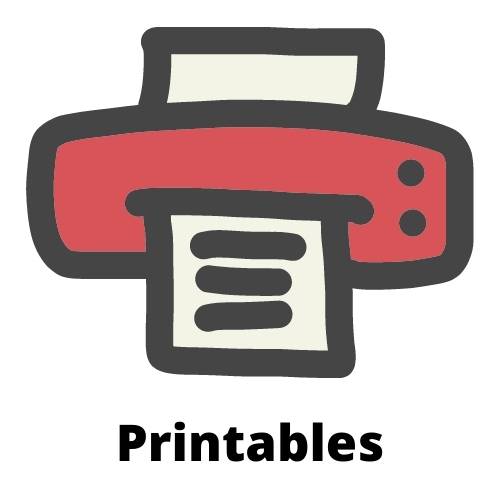 red printer printable button opens printable 2 week meal
planner